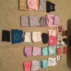 Baby girl 3-6 month winter clothes and shoes